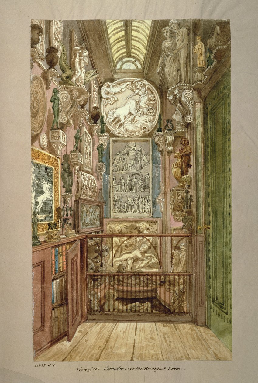 View of the Corridor next to the Breakfast Room by Joseph Michael Gandy