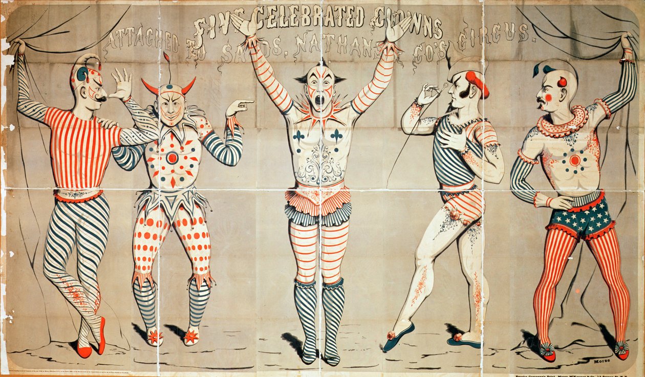 Five Celebrated Clowns Attached to Sands, Nathan and Co.