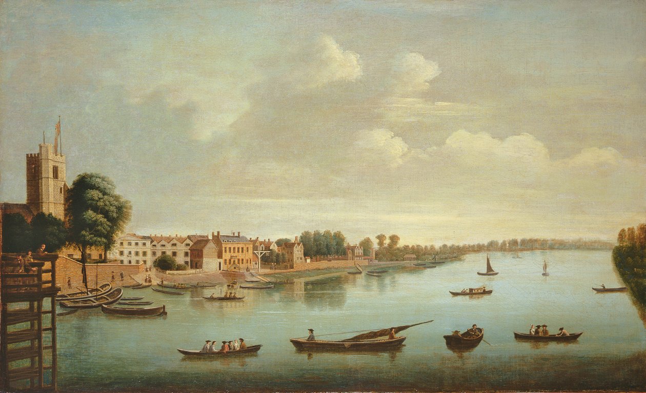 A View of the Thames from Putney Bridge by Joseph Nichols