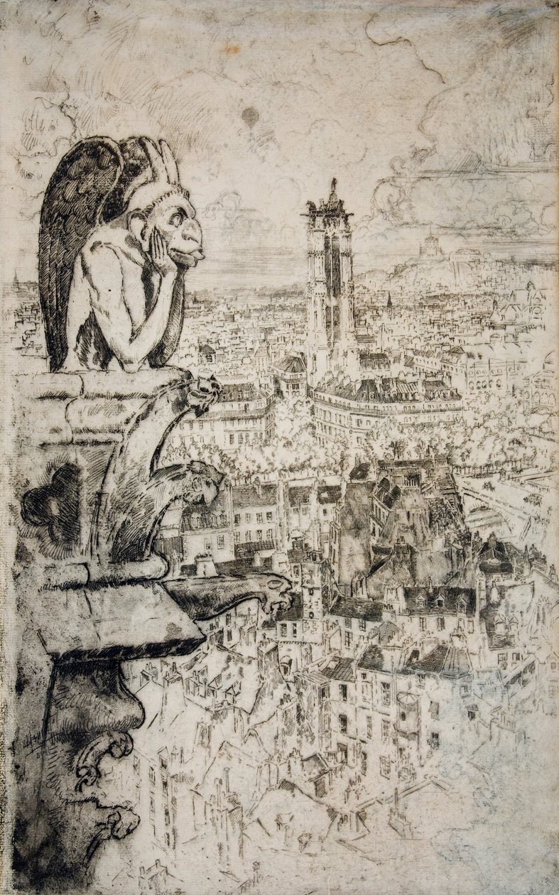 Paris from Notre-Dame by Joseph Pennell