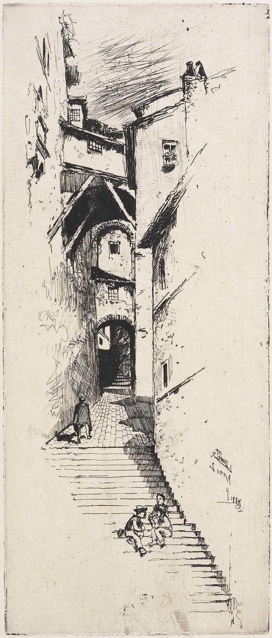 Street of Stairs, Siena, 1883 by Joseph Pennell