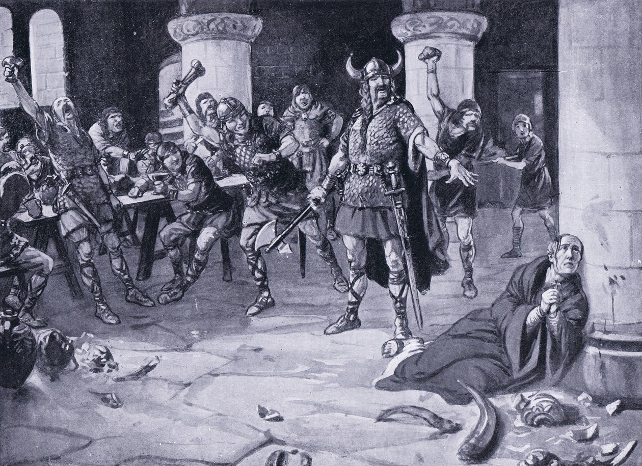 The martyrdom of Alphege, Palm Sunday AD1016 by Joseph Ratcliffe Skelton