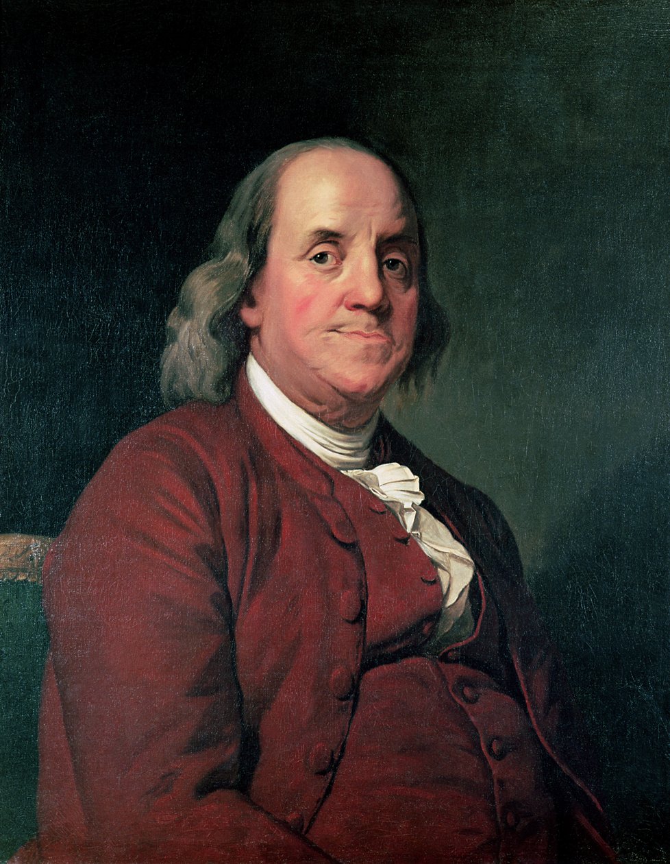 Benjamin Franklin, 1782 by Joseph Wright of Derby