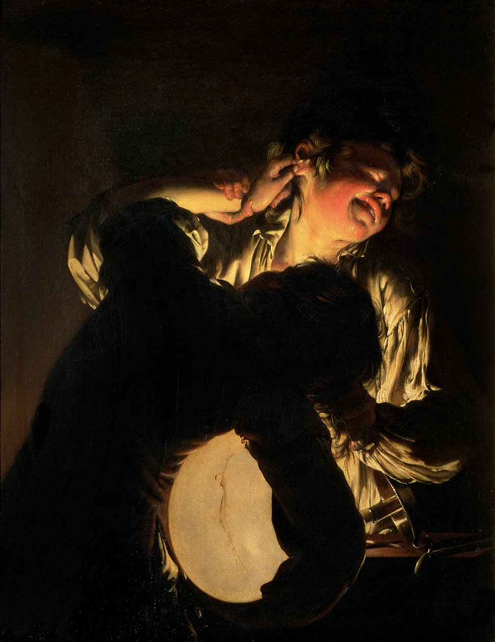 Two Boys Fighting over a Bladder, c.1767-70 by Joseph Wright of Derby