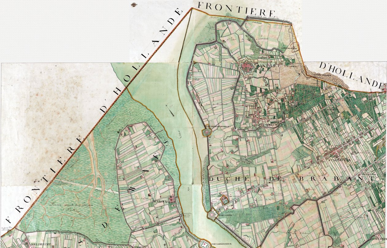 Map of Santvliet by Joseph de Ferraris