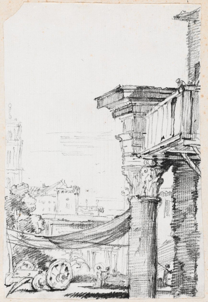 A Balcony in the Roman Forum by Joseph-Marie the Elder Vien