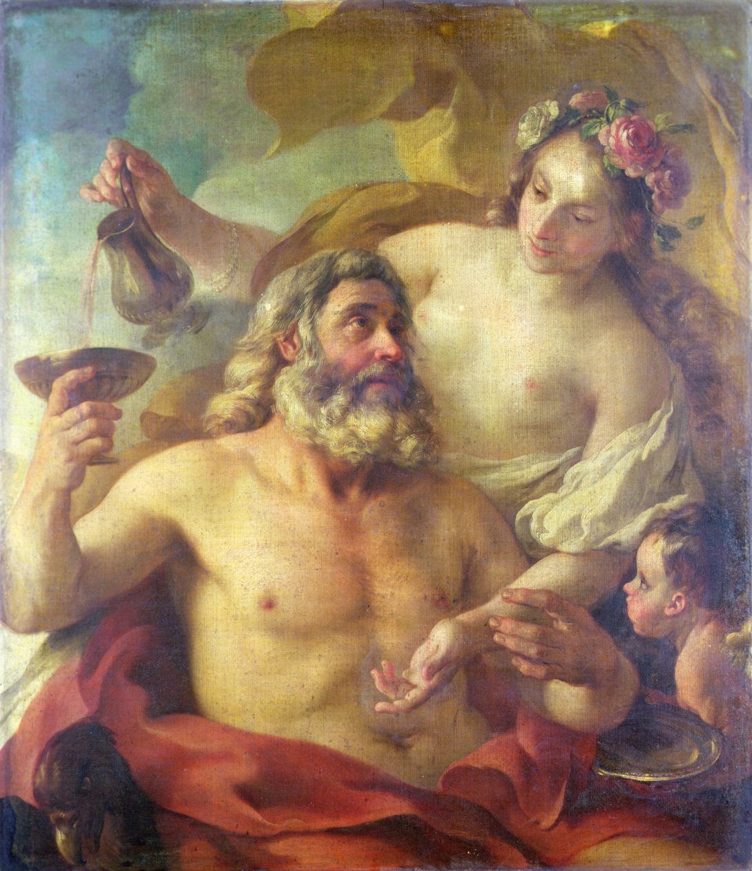 Jupiter, Hebe and Cupid by Joseph-Marie the Elder Vien