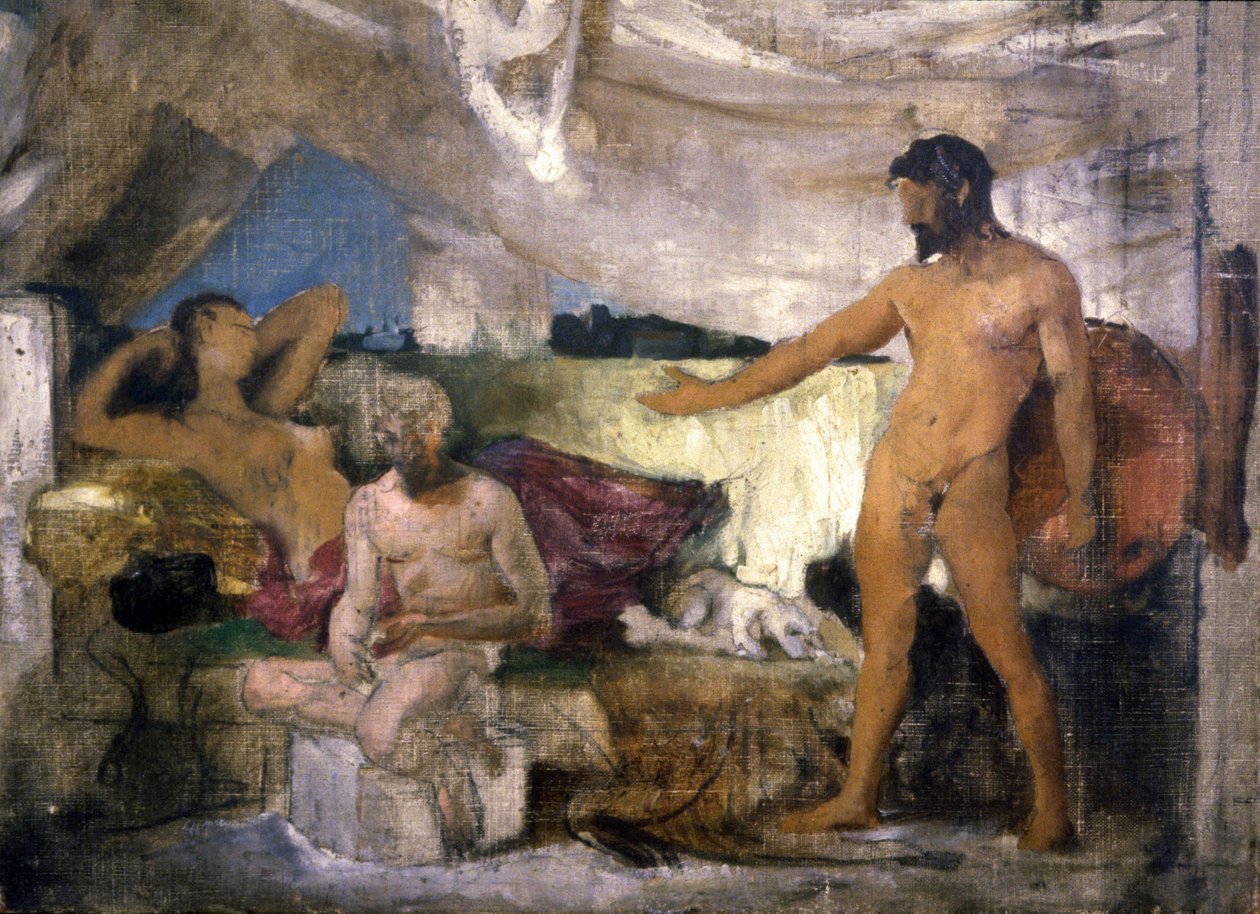Trojan war: Achille and Priam, king of Troy by Joseph Noel Sylvestre