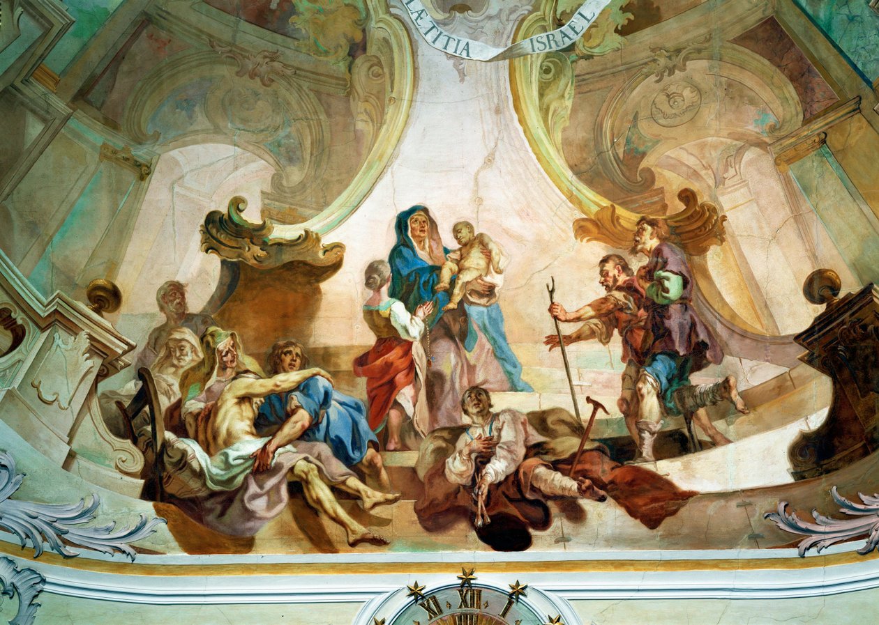 Ceiling Fresco in Birnau-Church (detail) by Joseph Anton (1696 1770) Feuchtmayer