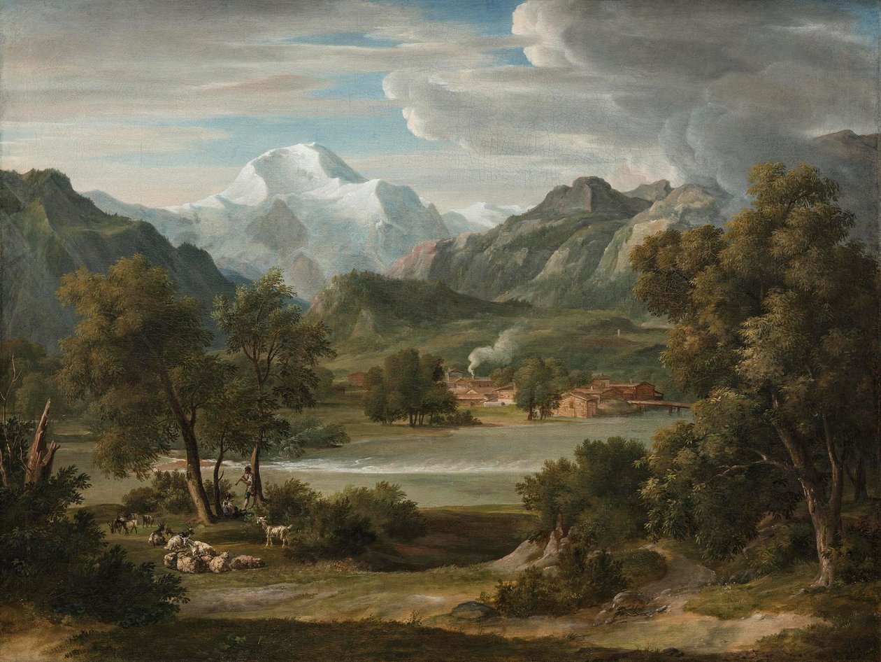 Lauterbrunnen Valley near Unterseen with the Jungfrau Mountain by Joseph Anton Koch