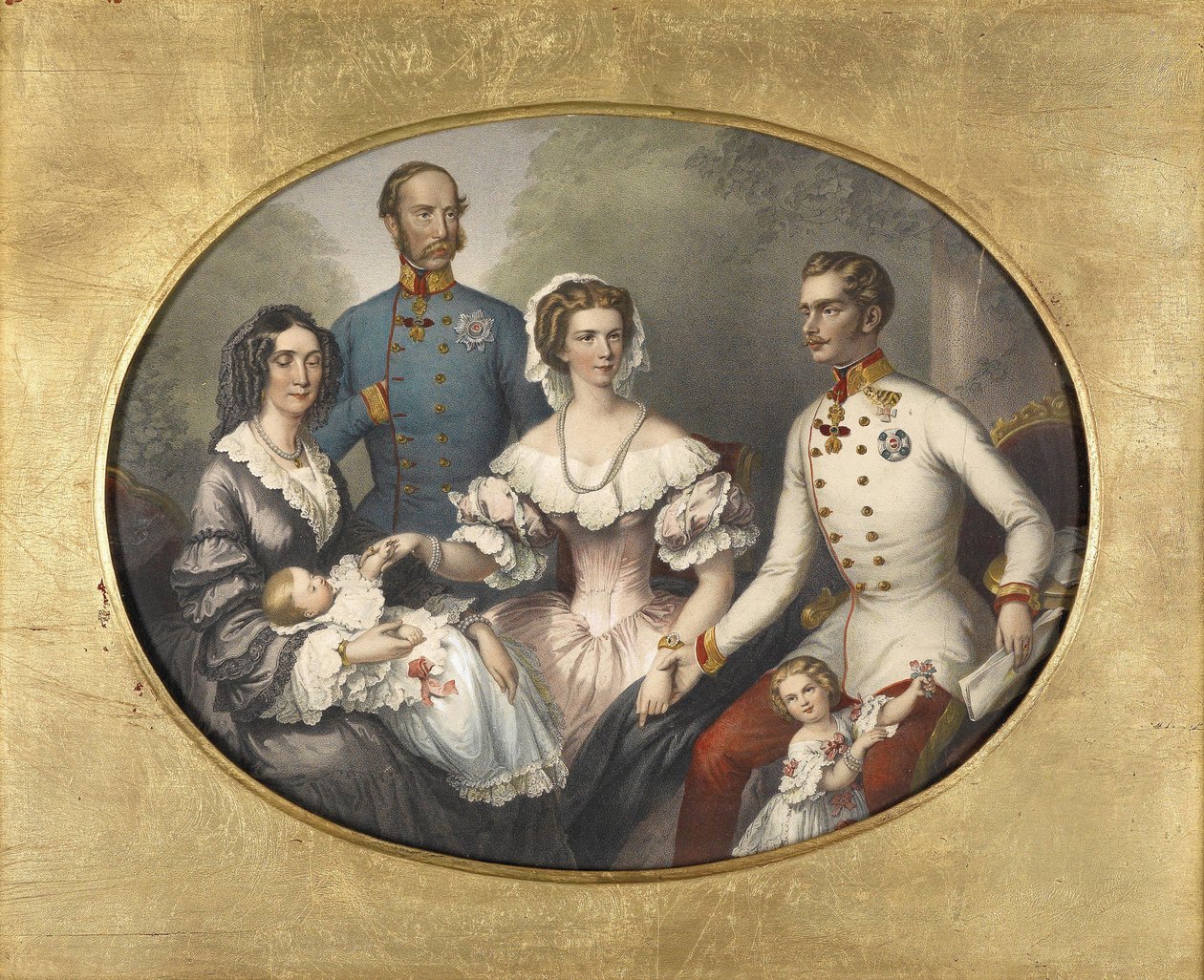The Emperor Family of Austria, 1856 by Joseph Bayer