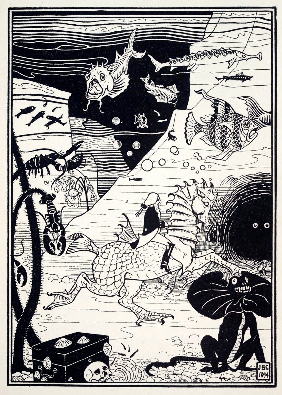 There was a great variety of tall, noble trees, loaded with marine fruit, such as lobsters by Joseph Benwell Clark