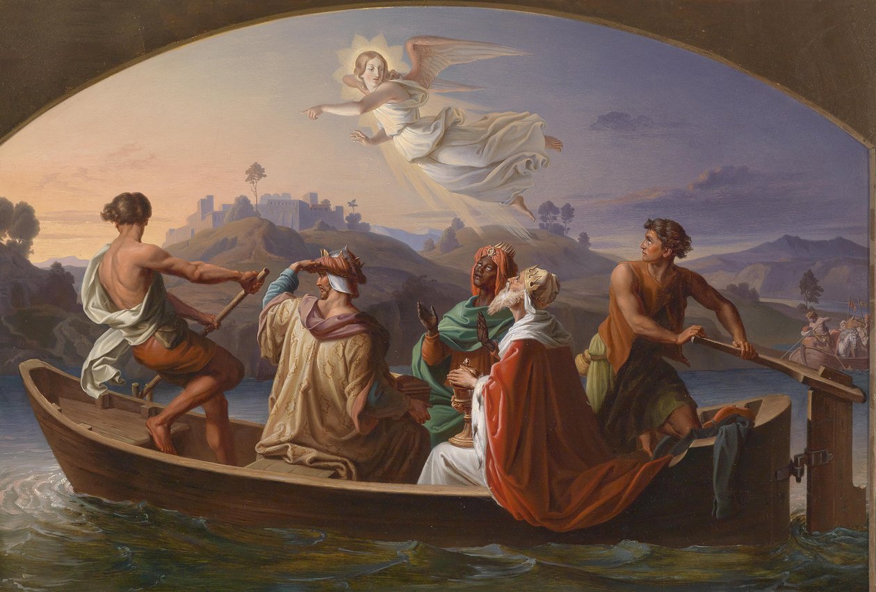 The Three Wise Men on the Way to Bethlehem by Joseph Binder