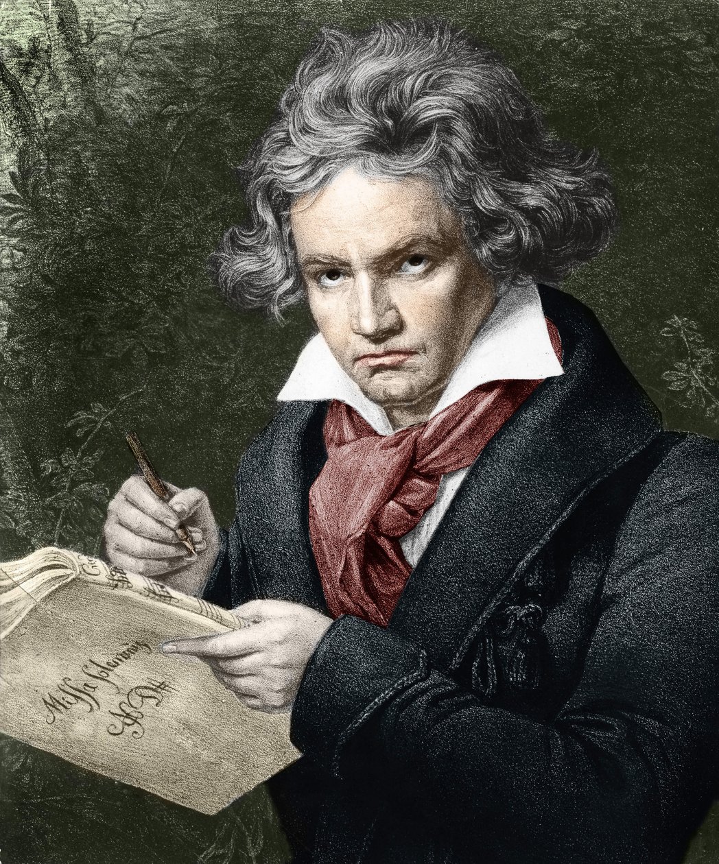 Ludwig van Beethoven, Composing la Missa Solemnis, after Karl Joseph Stieler by Joseph Carl (after) Stieler