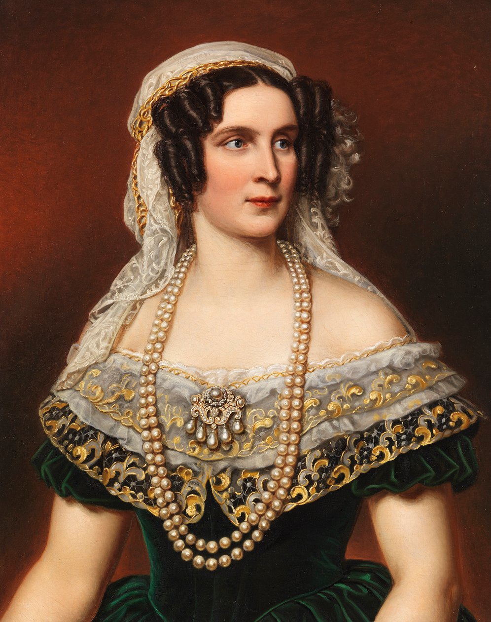 Portrait of Queen Therese of Bavaria by Joseph Carl Stieler