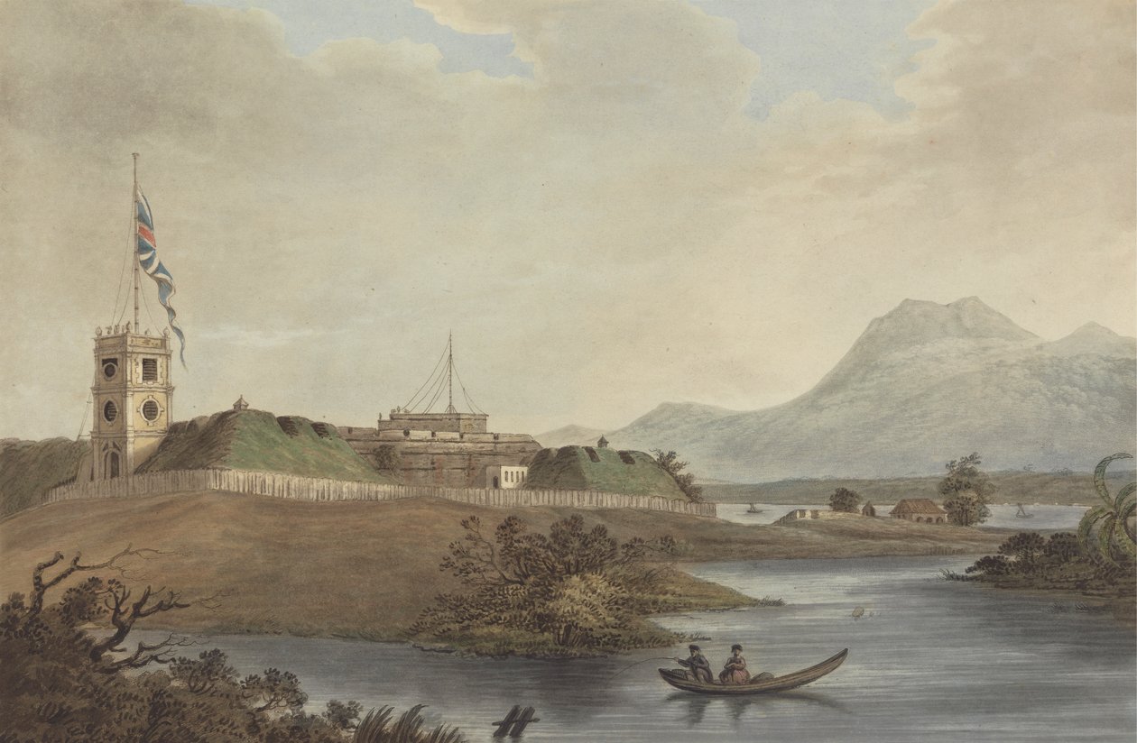 Fort Marlborough, Benkulen, Sumatra, 1799 by Joseph Constantine Stadler