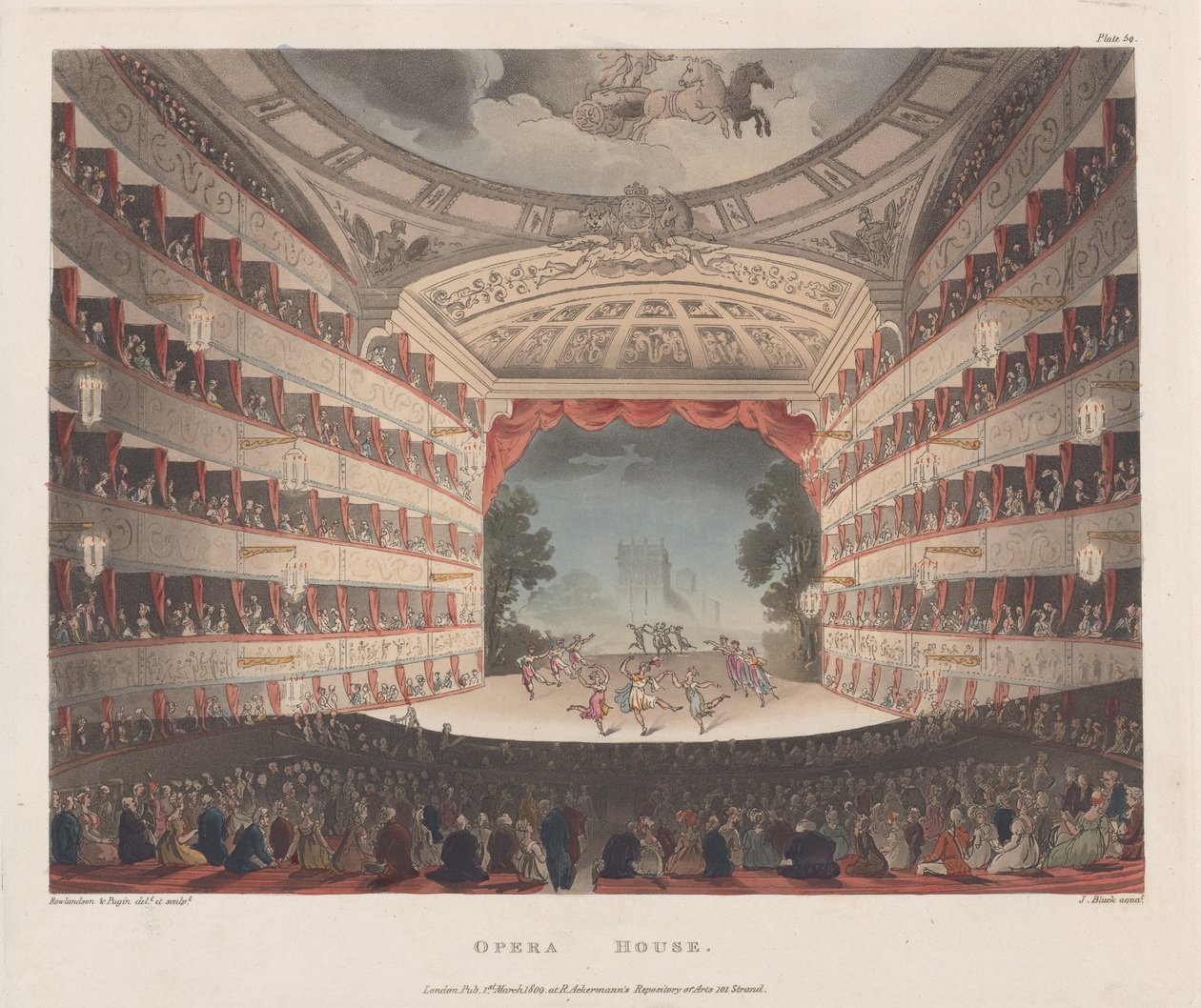 Opera House, March 1, 1809 by Joseph Constantine Stadler