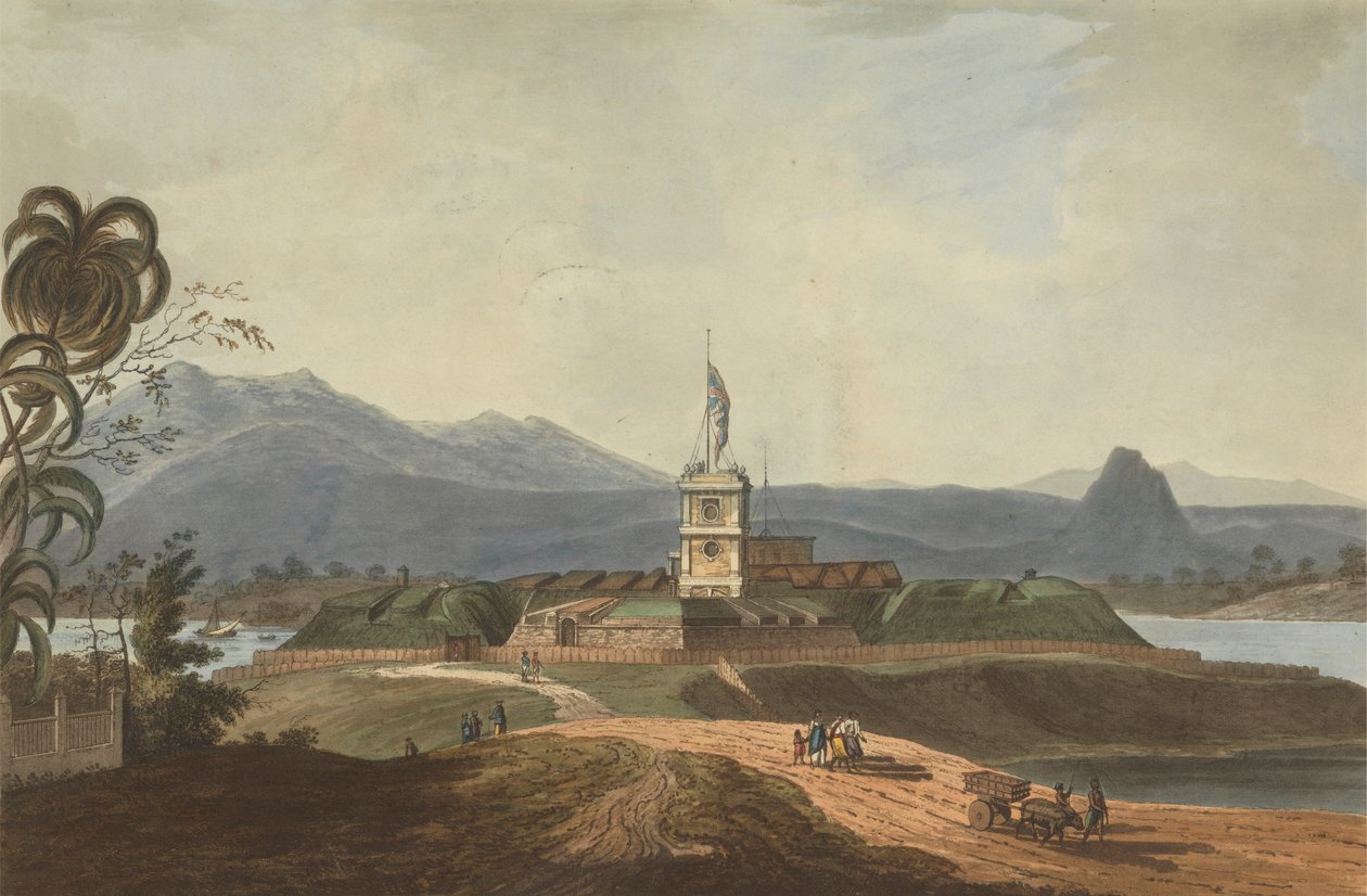 South East View of Fort Marlborough, Benkulen, Sumatra, 1799 by Joseph Constantine Stadler