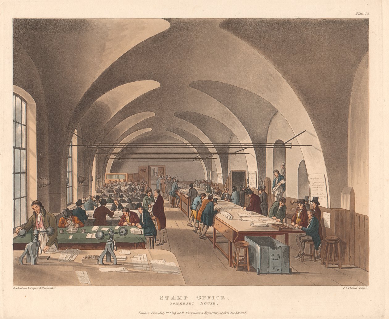 Stamp Office, Somerset House by Joseph Constantine Stadler