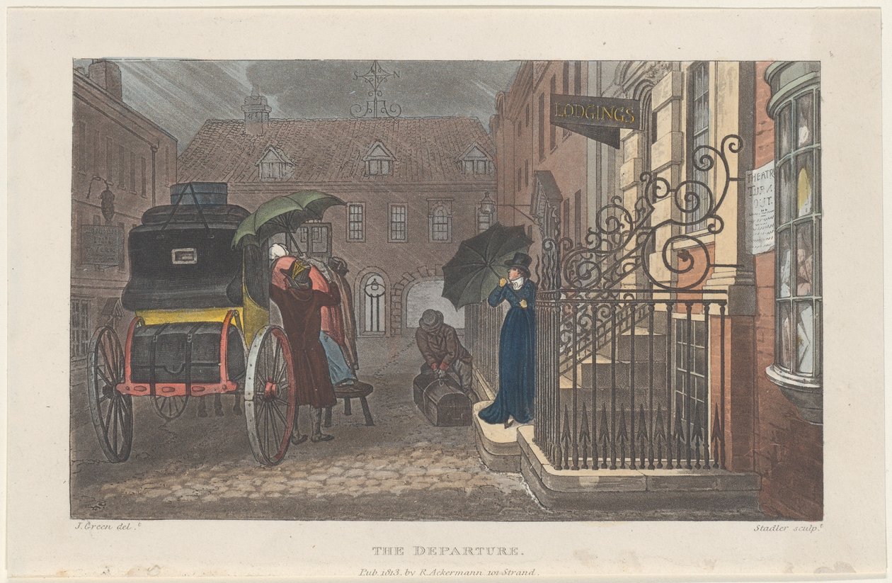 The Departure, from Poetical Sketches of Scarborough, 1813 by Joseph Constantine Stadler