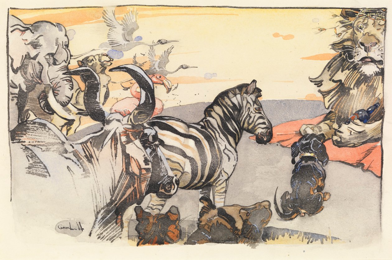 King Noble the Lion and his Court by Joseph Crawhall