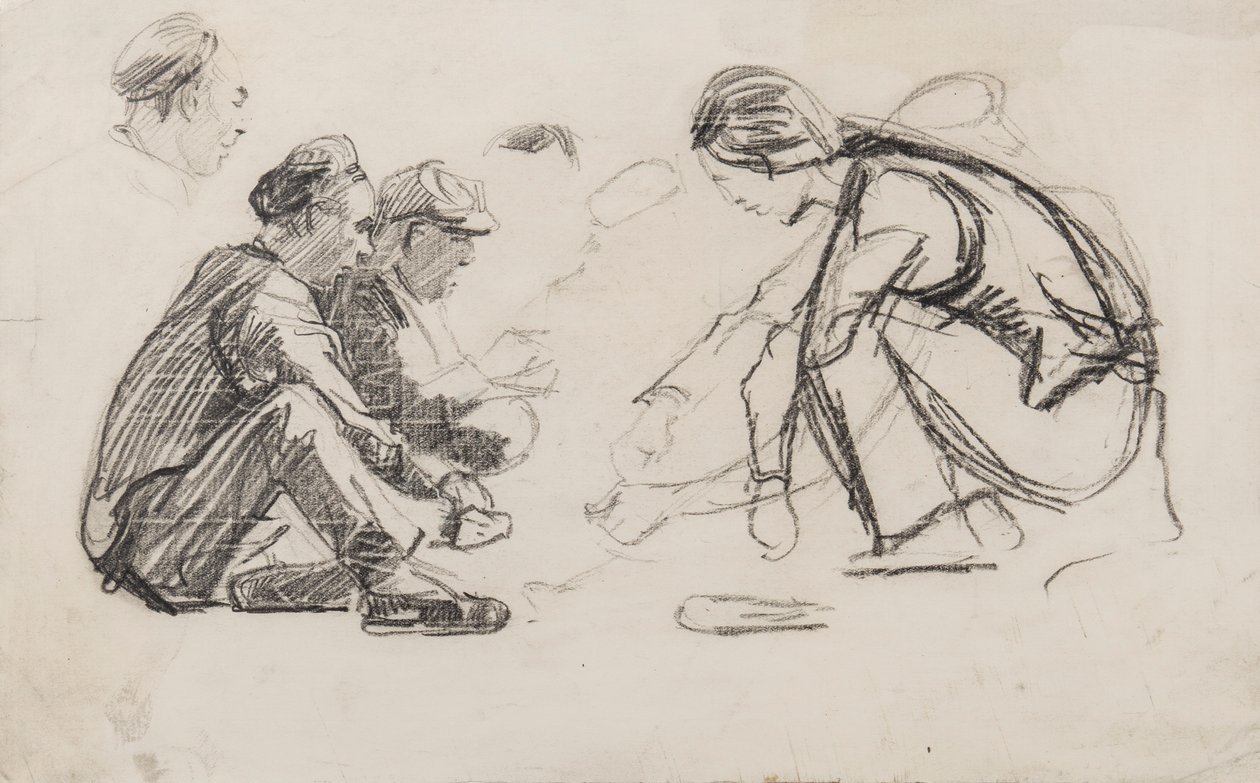 Seated Figures by Joseph Crawhall