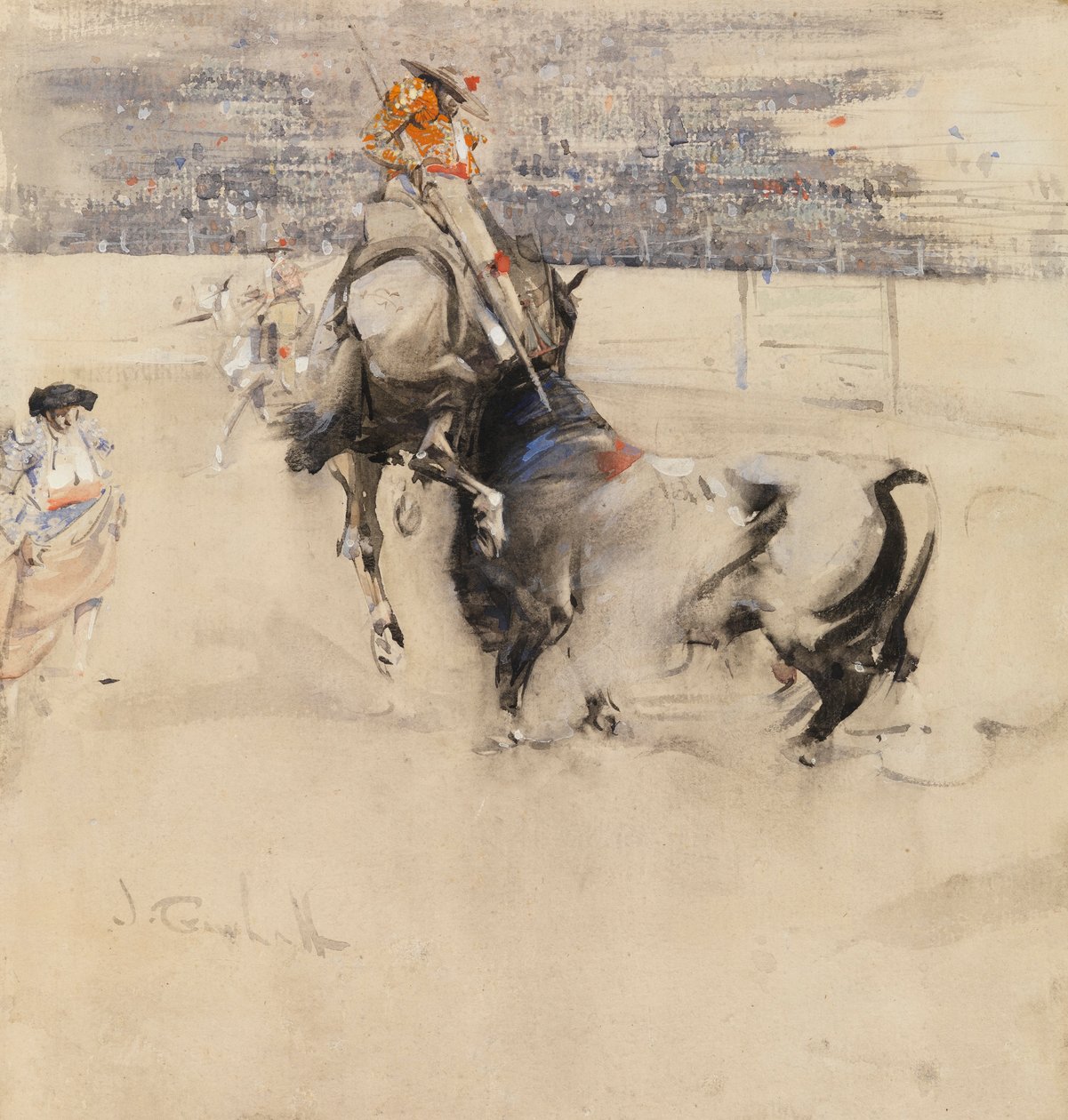 The Bullfight at Algeciras by Joseph Crawhall