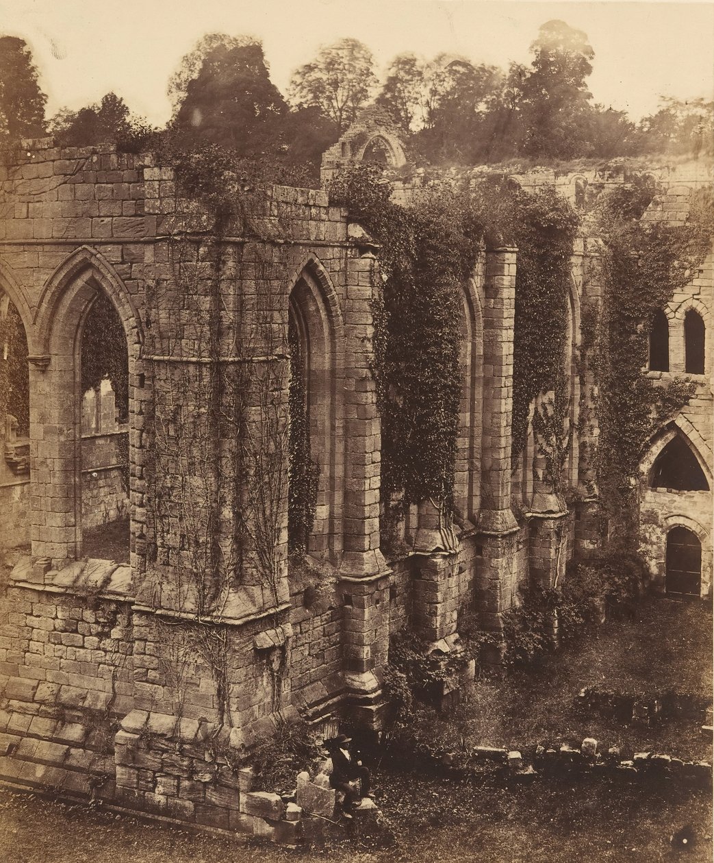 Fountains Abbey. The Refectory and Kitchen by Joseph Cundall