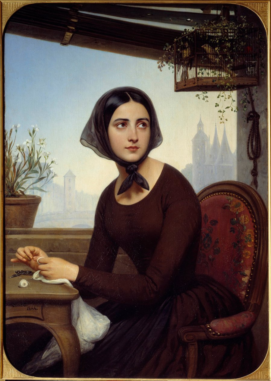 Funny looking to entertain herself in the absence of Germain Illustration for 