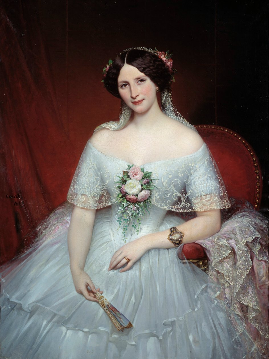 Portrait of Madame Pouchet, wife of the doctor Archimede Pouchet by Joseph Desire Court