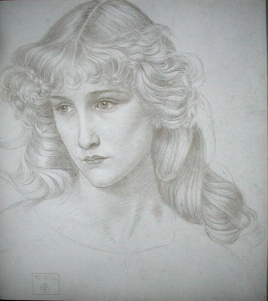 Head of a Girl by Joseph Edward Southall
