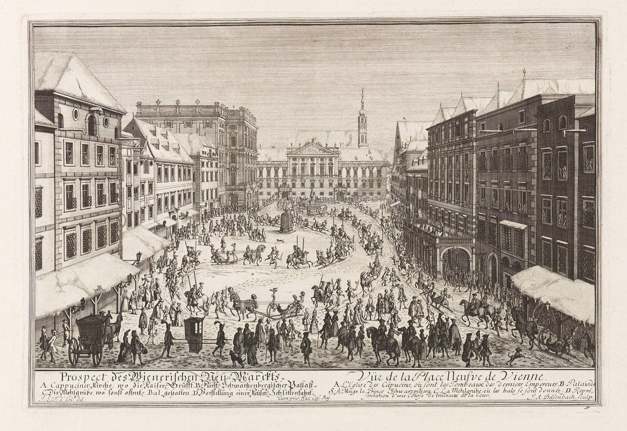 Vienna New Market by Joseph Emanuel Fischer von Erlach