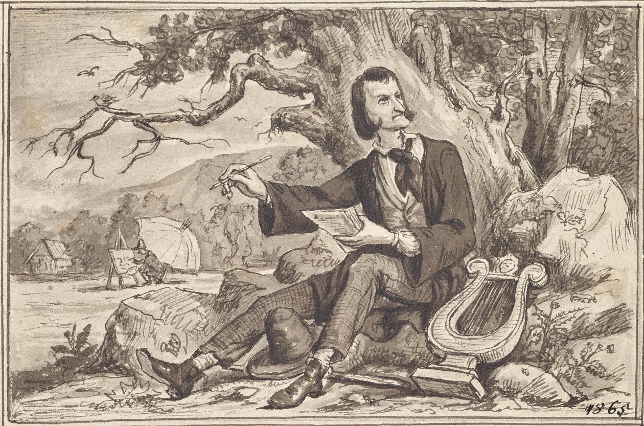 The Arts: Poet, Lyre, Painter by Joseph Eugen Hörwarter