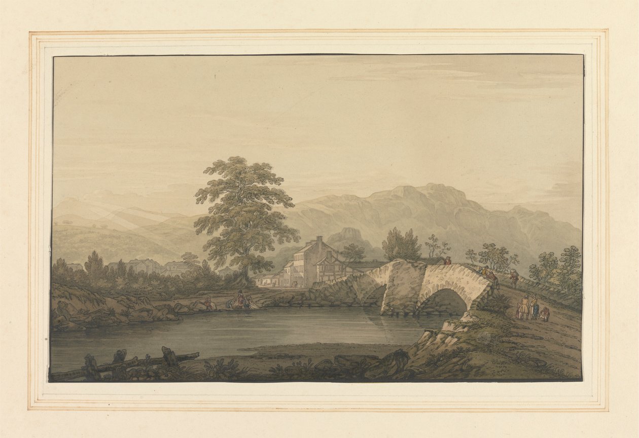 No. Entrance to Keswick & Bridge by Joseph Farington