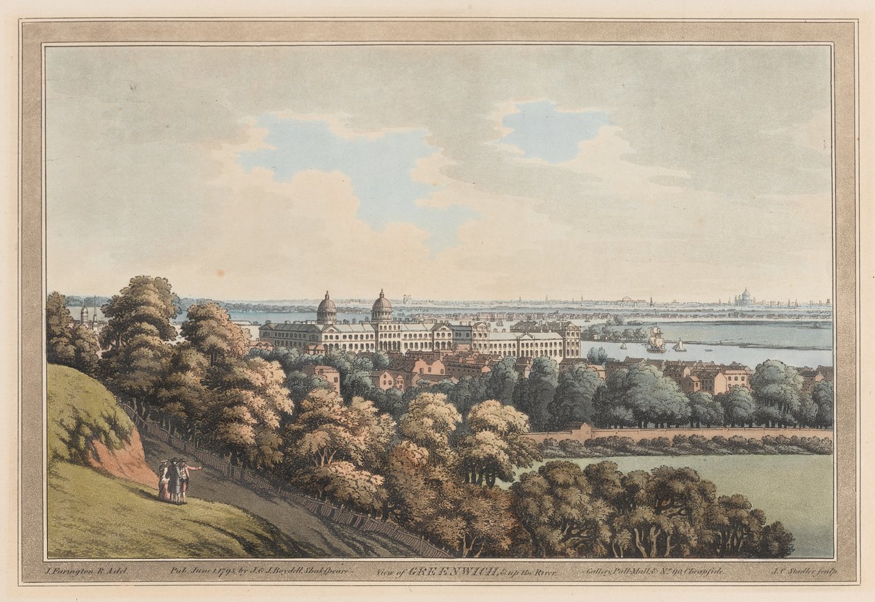 View of Greenwich and Up the River by Joseph Farington