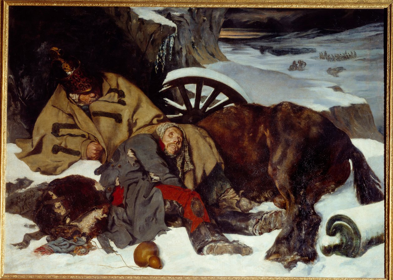Episode of the Russian Retreat. Napoleonic War (1812) by Joseph Fernand Boissard de Boisdenier