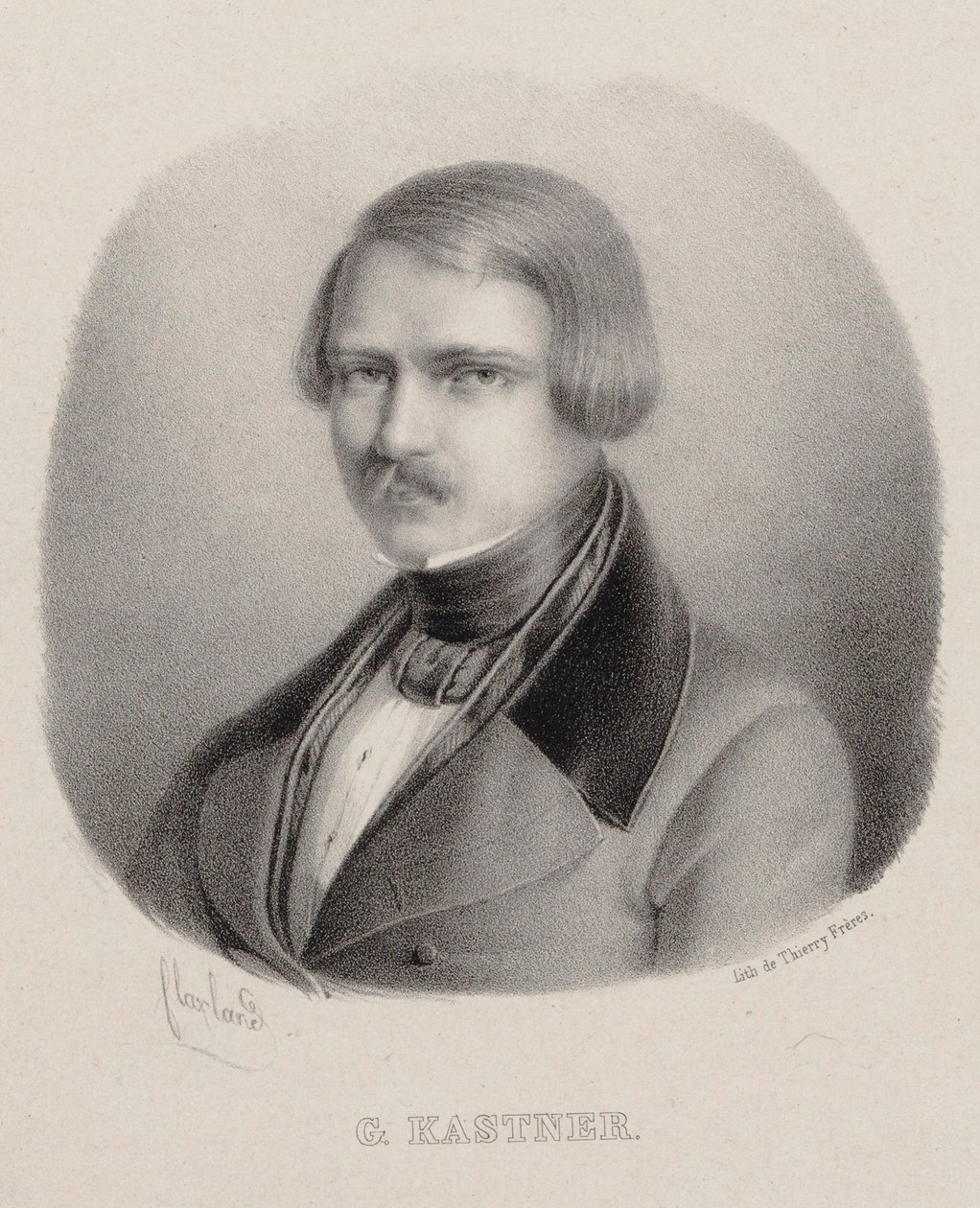 Portrait of the Composer Jean-Georges Kastner by Joseph Frédéric Flaxland
