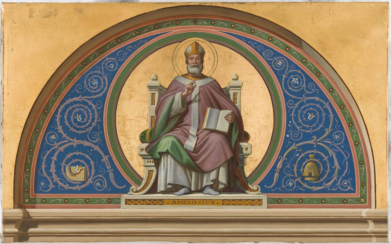 Sketch for Saint-Ambroise church: Saint Ambroise, ca. 1866 by Joseph Frederick Charles Soulacroix