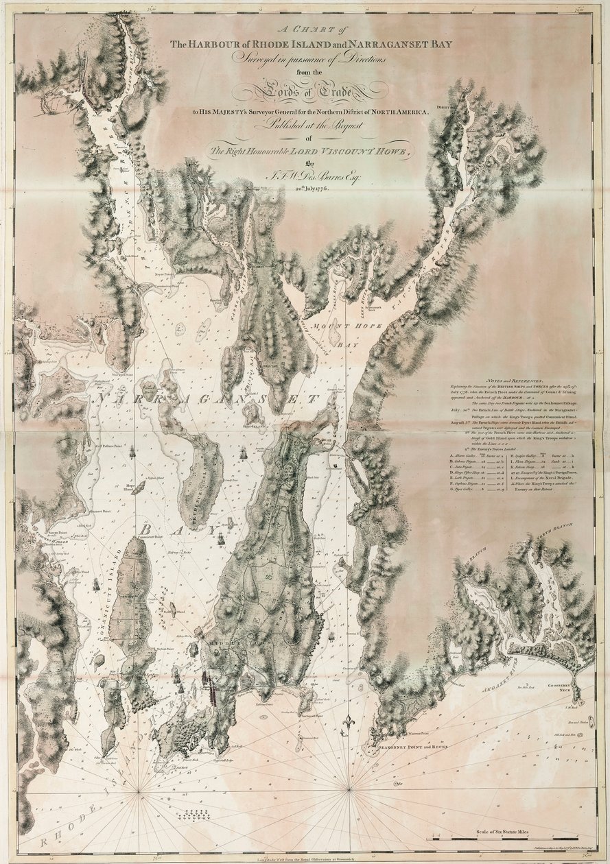 Chart of Ipswich Bay and Cape Ann, Atlantic coast of North America by Joseph Frederick Wallet DesBarres