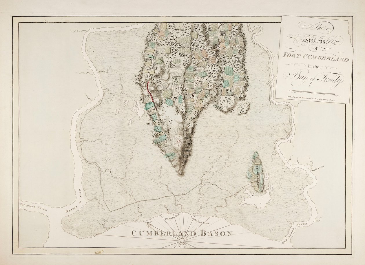The Environs of Fort Cumberland in the Bay of Fundy by Joseph Frederick Wallet DesBarres