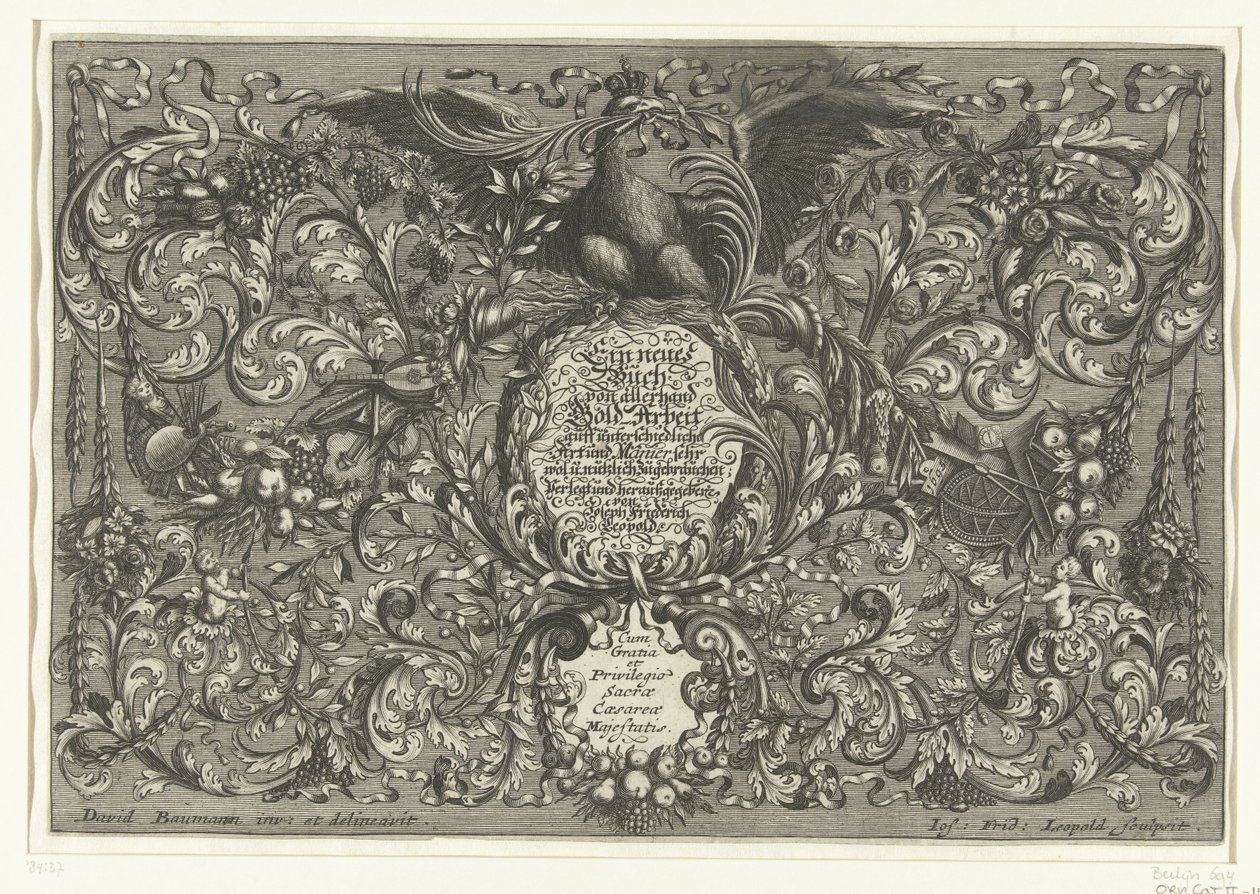 Title Page: A New Book of All Kinds of Gold Work by Joseph Friedrich Leopold