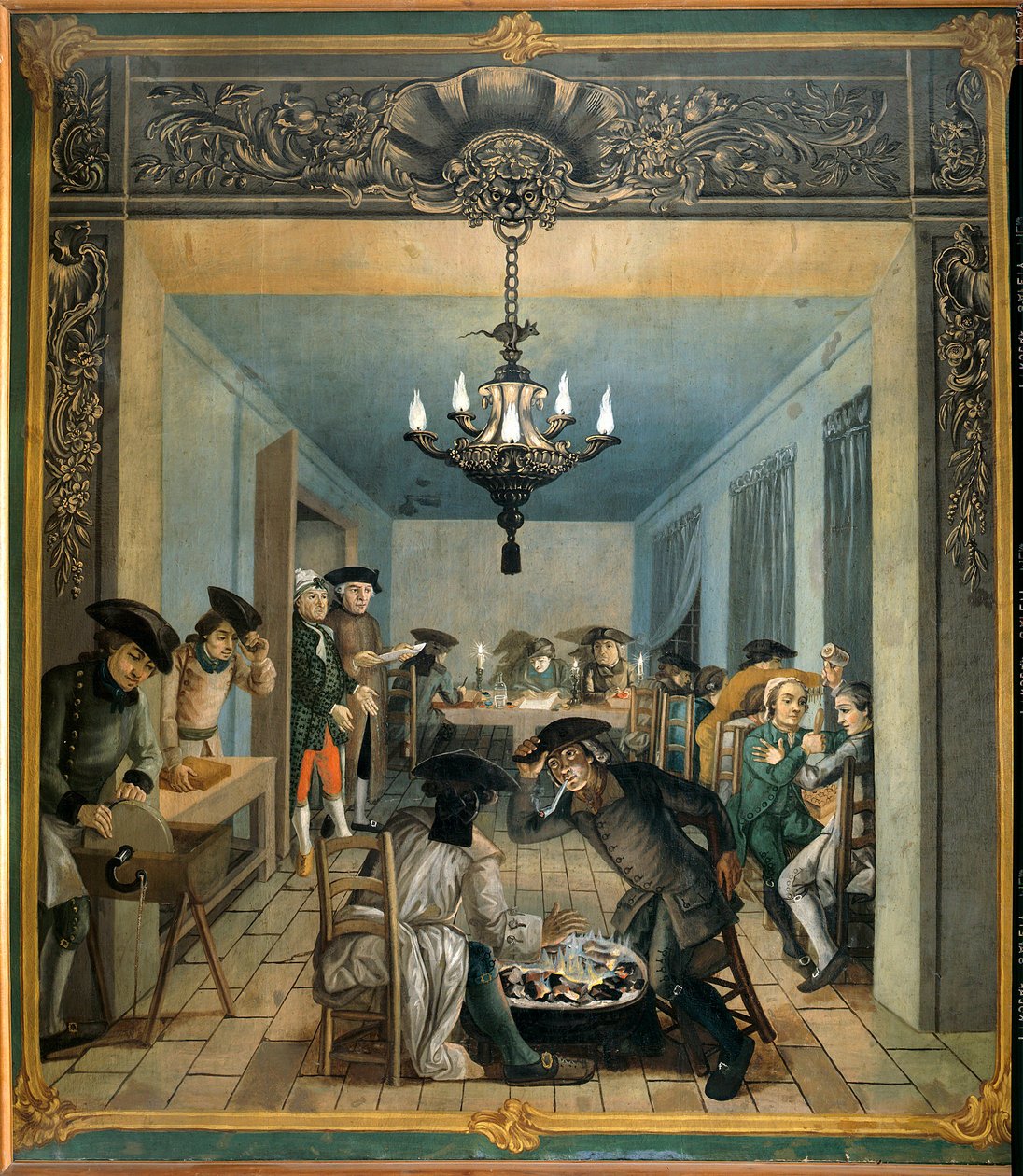 Manufacture of Indian Fabric of Brothers Wetter: Workshop for Preparing Boards and Colors by Joseph Gabriel Rossetti