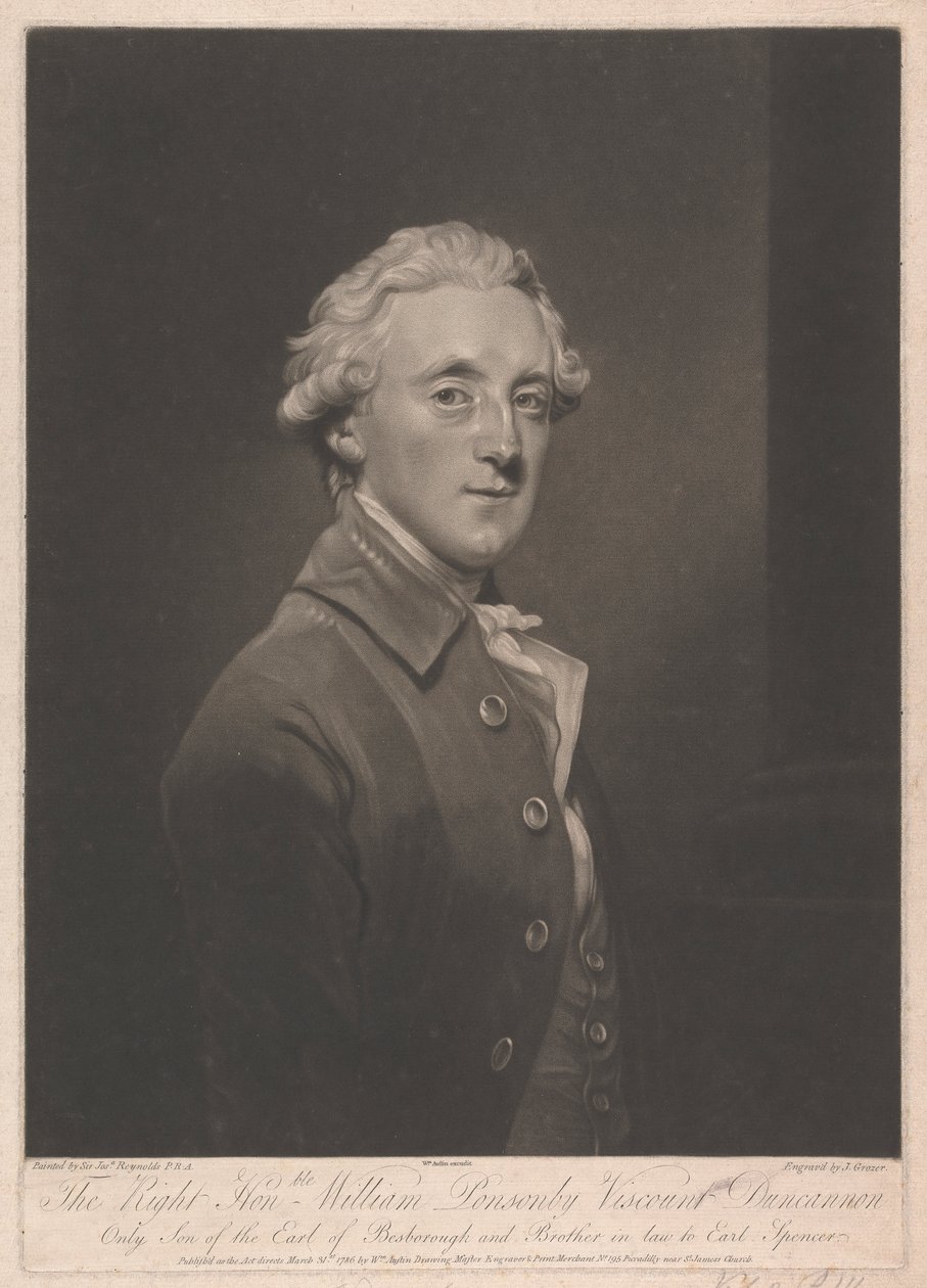 Frederick Ponsonby, Viscount Duncannon, 3rd Earl of Bessborough by Joseph Grozer