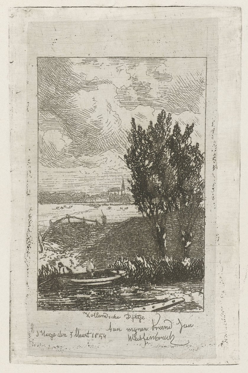 Pastoral Landscape with Ditch by Joseph Hartogensis
