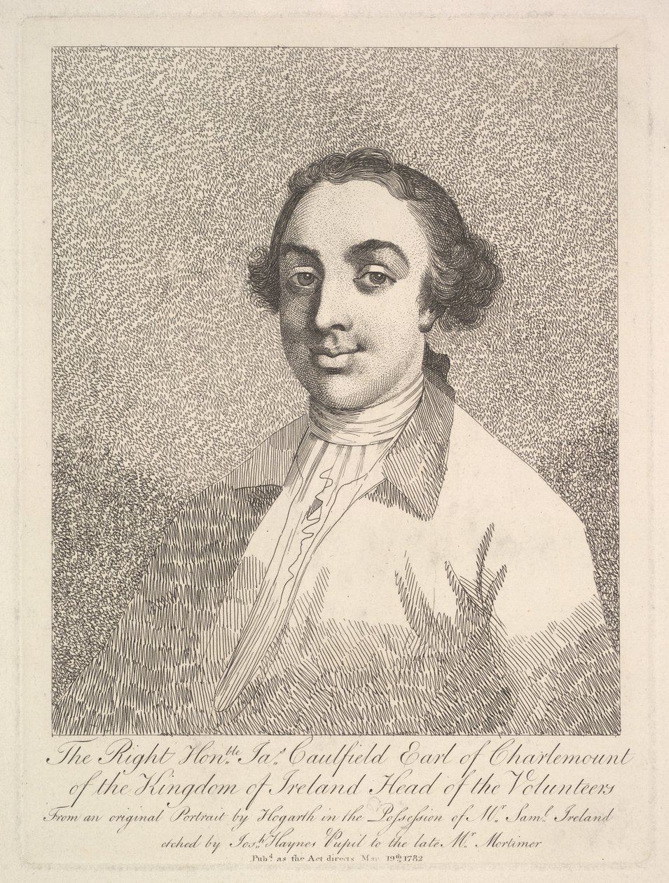 The Right Honorable James Caulfield, Earl of Charlemount of the Kingdom of Ireland, March 19, 1782 by Joseph Haynes