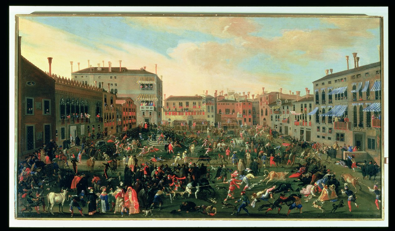Festival of the Bulls, Campo San Polo by Joseph Heintz der Jüngere