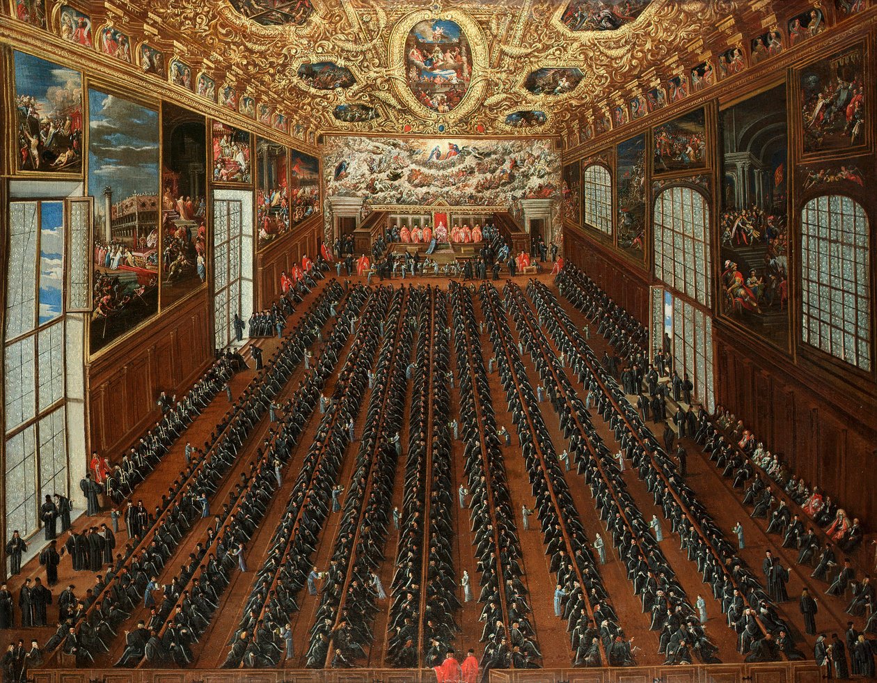 The Interior of the Sala Maggior Consiglio, The Doge