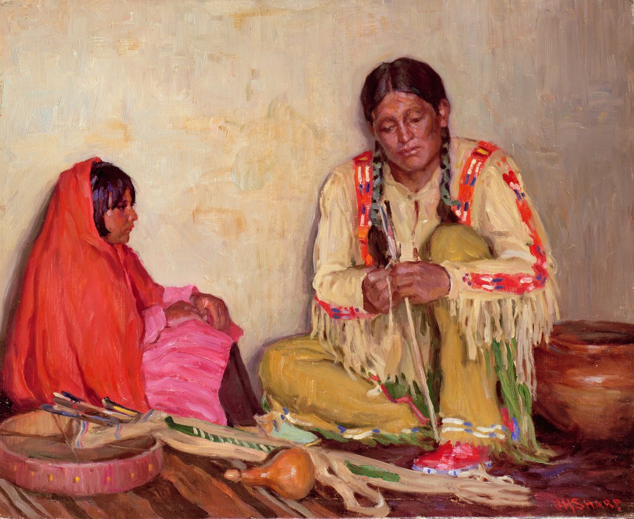 Feathering Arrows by Joseph Henry Sharp