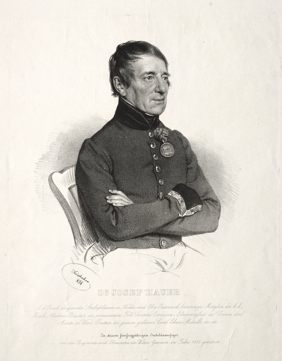 Portrait of Dr. Joseph Hauer by Joseph Kriehuber