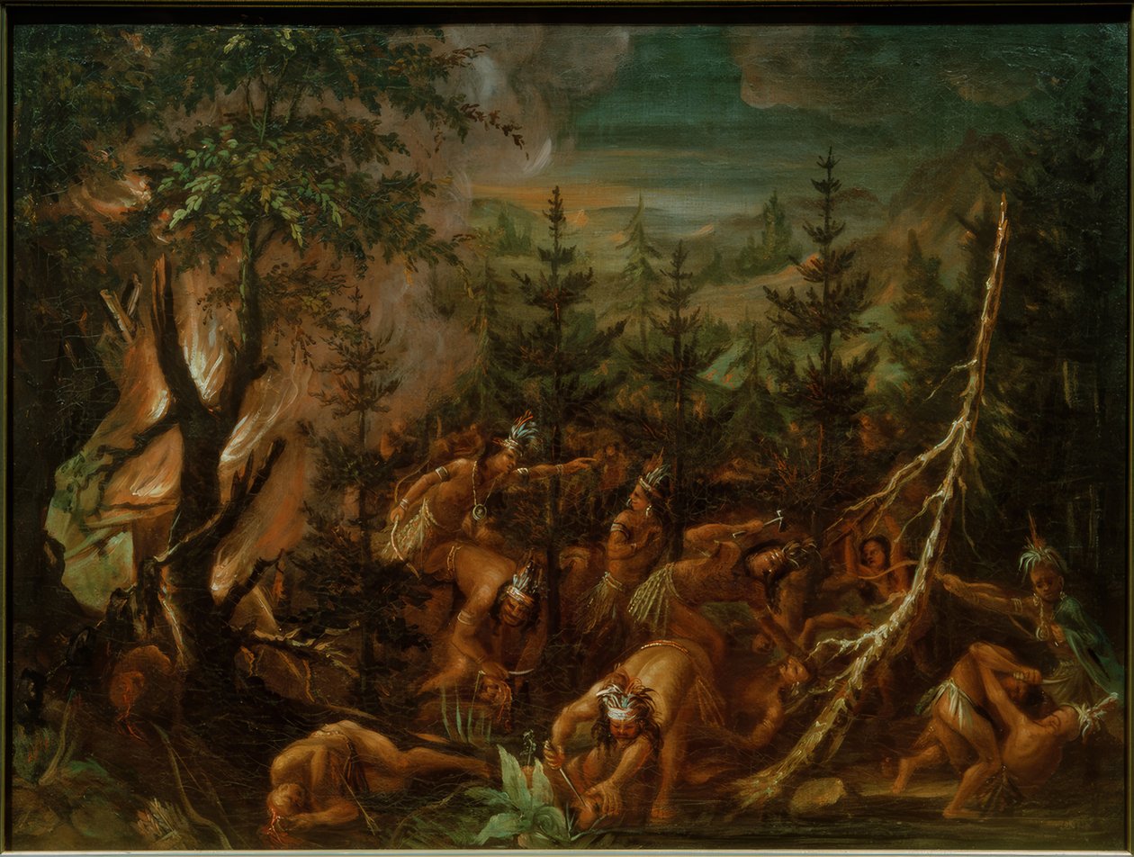 Massacre of the Iroquois on the Hurons by Joseph Légaré